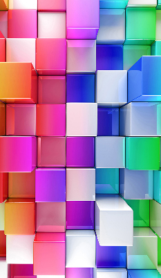 Roleta wewnętrzna zaciemniająca Kolorowe kostki 3d