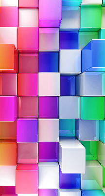 Roleta wewnętrzna zaciemniająca Kolorowe kostki 3d