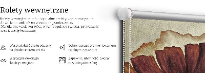 Roleta okienna wewnętrzna zaciemniająca Kwiaty