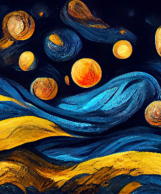 Roleta materiałowa zaciemniająca z motywem planet