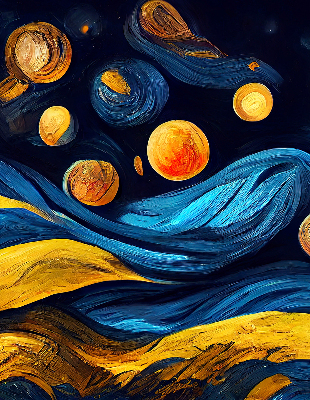 Roleta materiałowa zaciemniająca z motywem planet