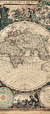 Roleta wewnętrzna zaciemniająca Mapa świata