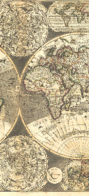 Roleta wewnętrzna zaciemniająca Mapa świata