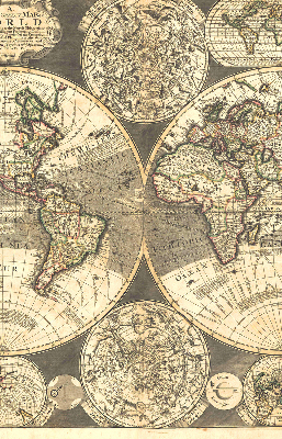 Roleta wewnętrzna zaciemniająca Mapa świata