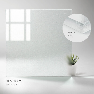 Blat do stołu kwadratowy Blat do stołu kwadratowy z efektem mrożonego szkła