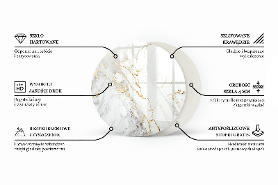 Blat do stołu z nadrukiem Marmurowa kompozycja graficzna