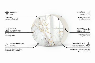 Blat do stołu z nadrukiem Marmurowa kompozycja graficzna