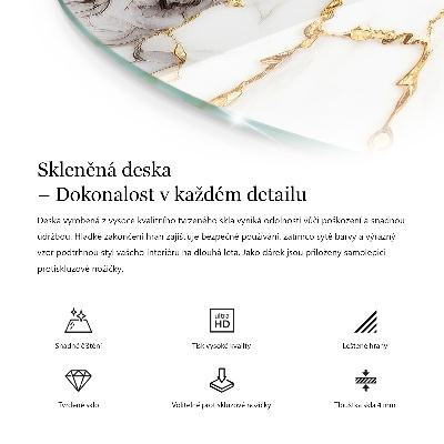 Blat do stołu z nadrukiem Marmurowa kompozycja graficzna