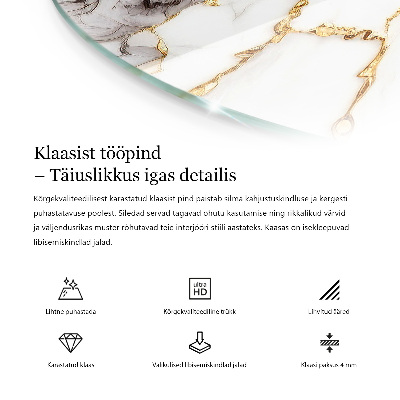 Blat do stołu z nadrukiem Marmurowa kompozycja graficzna