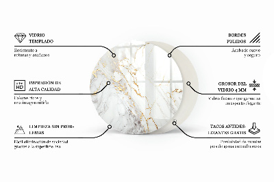 Blat do stołu z nadrukiem Marmurowa kompozycja graficzna
