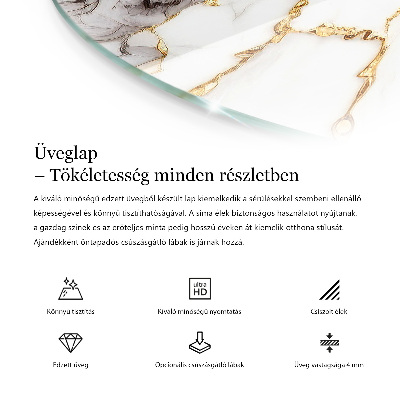 Blat do stołu z nadrukiem Marmurowa kompozycja graficzna