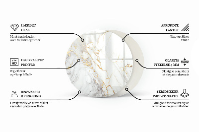 Blat do stołu z nadrukiem Marmurowa kompozycja graficzna