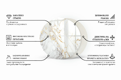 Blat do stołu okrągły Rysy na betonowej powierzchni