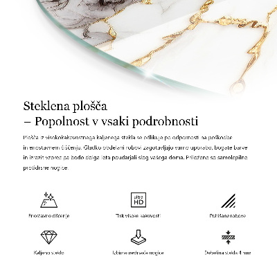 Blat do stołu z nadrukiem Drewno w harmonii z żywicą