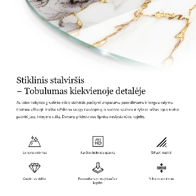 Blat do stołu okrągły Ekologiczna struktura drewna