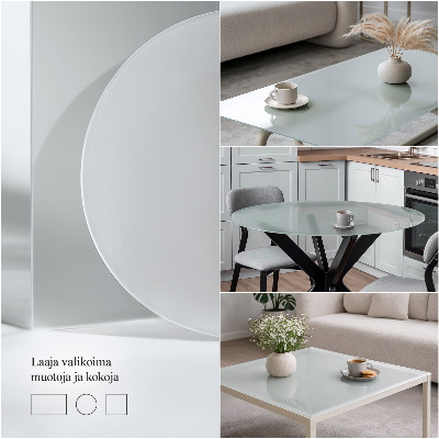 Blat na stół prostokątny Blat na stół prostokątny z efektem mrożonego szkła