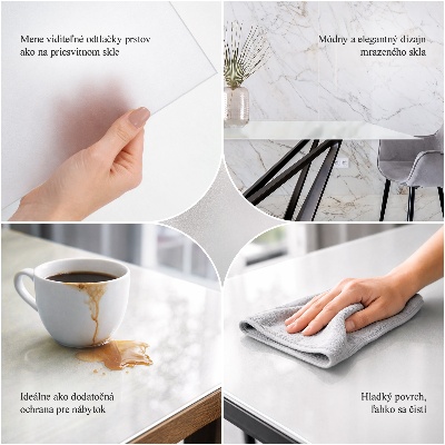 Blat na stół prostokątny Blat na stół prostokątny z efektem mrożonego szkła