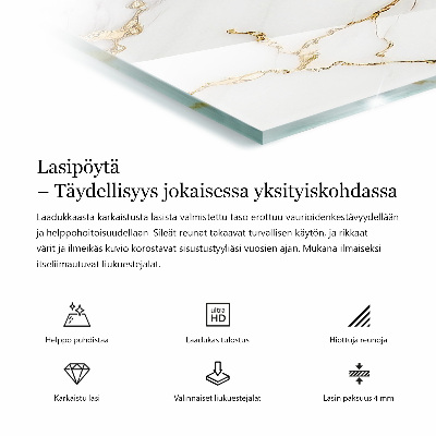 Dekoracyjny blat do stołu z nadrukiem Drewno w harmonii z żywicą
