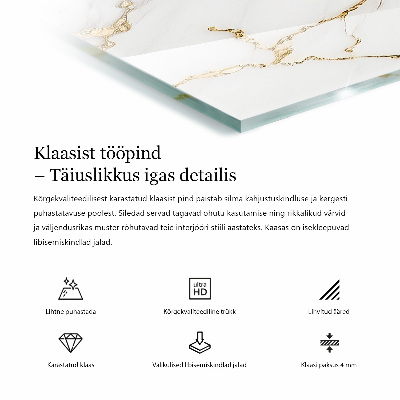 Blat do stołu prostokątny Motyw tekstury kamienia