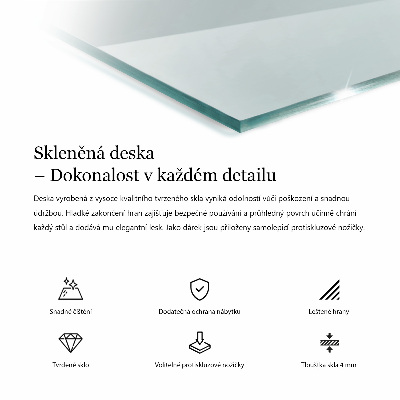 Blat do stołu prostokątny transparentny