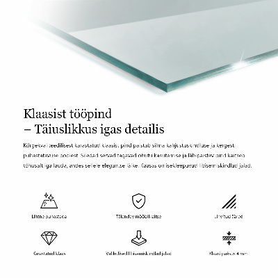 Blat do stołu prostokątny transparentny