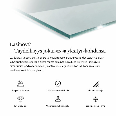 Blat do stołu prostokątny transparentny