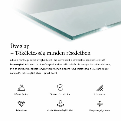 Blat do stołu prostokątny transparentny