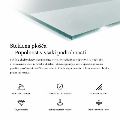 Blat do stołu prostokątny transparentny