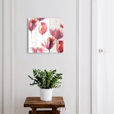 Kasetka na klucze Tulipany akwarela