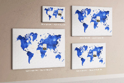 Kolorowa tablica korkowa Mapa świata kosmos