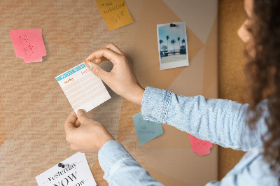 Tablica korkowa z nadrukiem Abstrakcja trójkąty