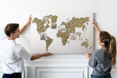 Tablica korkowa Mapa świata