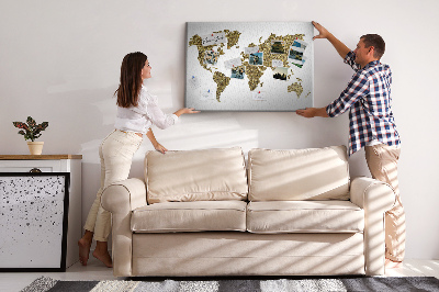 Tablica korkowa Mapa świata