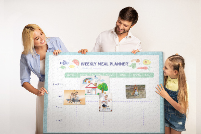 Tablica korkowa dla dzieci Zdrowy plan posiłków