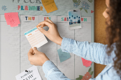 Tablica korkowa dla dzieci Kwiatowy plan