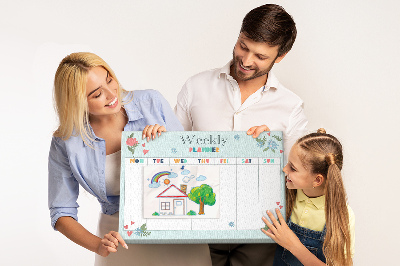 Tablica korkowa dla dzieci Kwiatowy plan