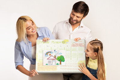 Kolorowa tablica korkowa Rodzinny planer