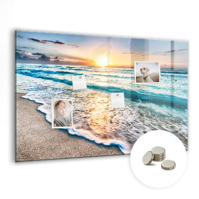 Tablica magnetyczna z magnesami Plaża morze piasek