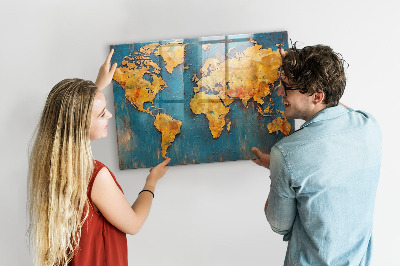 Tablica magnetyczna dla dzieci Dekoracyjna mapa świata