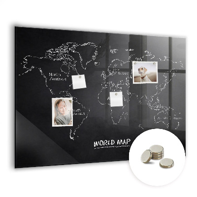 Tablica magnetyczna dla dzieci Mapa świata kraje