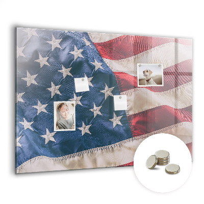 Tablica magnetyczna szklana Amerykańska flaga