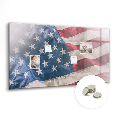 Tablica magnetyczna szklana Amerykańska flaga