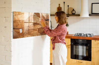 Tablica magnetyczna do kuchni na magnesy Tekstura drewna