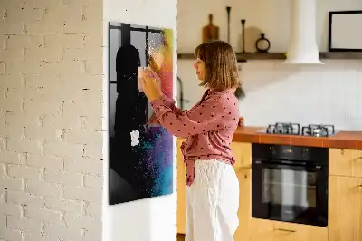 Tablica magnetyczna do rysowania z kolorowym proszkiem