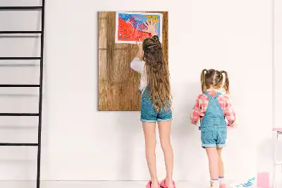 Tablica magnetyczna z pisakiem w kolorze drewna o ciepłym tonie