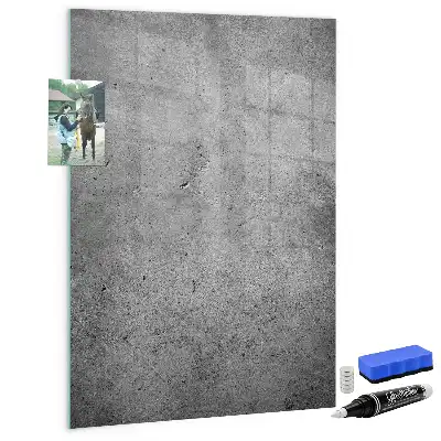 Tablica magnetyczna z pisakiem w kolorze betonu