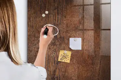 Tablica magnetyczna do rysowania w kolorze ciemnego drewna