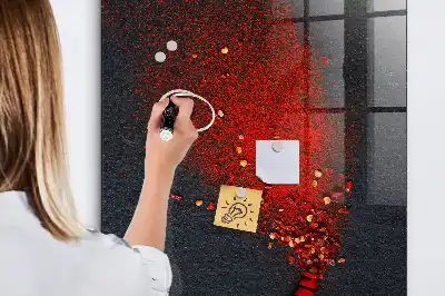 Tablica magnetyczna z pisakiem w wersji z papryką w proszku