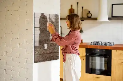 Tablica magnetyczna z pisakiem z drewnianą ramą