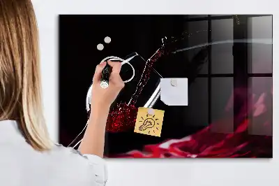 Tablica magnetyczna suchościeralna w wersji wino